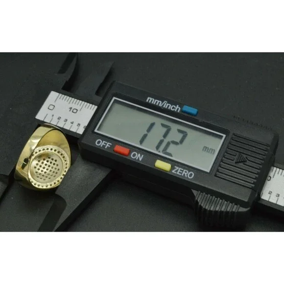 Real Solid 10K Yellow Gold Mens Hip Hop Round Micro Pave CZ Ring ALL Sizes